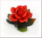 Porzellan Blume, Blüte rote Rose